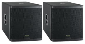 2x Subwoofer Actif Caisson Basse DJ PA Sono 18'' 800W Puissant Live Studio Scene