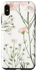 Coque pour iPhone XS Max Rose pastel Fleurs sauvages Fleurs sauvages Vintage Botanique