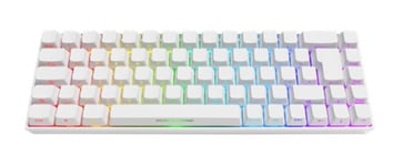 Deltaco GAM-100-W - Gaming Tastatur - USB - Trådløs - Bluetooth - Hvid