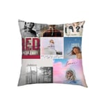 2024 Taylor Swift Kuddfodral Överkast Kuddfodral Soffa Bil Hemmakontor Dekorationer Swiftie Fans Gåvor 45x45 Cm E