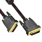 Adaptateur de Câble DVI vers DVI-DVI-D Mâle Dual Link vers DVI-D mâle Dual Link-Convertisseur De Câble Vidéo Pour Moniteur,PC,TV,projecteur-1080p Full HD 60Hz-Connecteur Or 5m