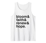 Spiritual Hope Faith Bloom Minimalistic Quote Tank Top