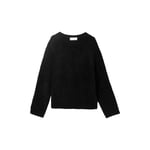 Mountain Oversize Furry Genser, Jet Black