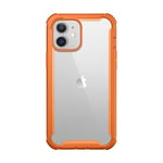 i-Blason Coque iPhone 12 Mini 5G (2020) 5,4'' [Série Ares] Protection Intégrale Bumper Antichoc Dos Transparent avec Protecteur d'écran Intégré (Orange)
