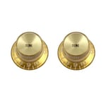 Allparts Reflector Knobs Tone Gold 2-p