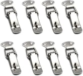 8 Pièces Fermeture A Levier Fermeture À Ressort Loquet Bascule En Acier Inoxydable Pour Coffre À Outils,Tiroir,Armoire Et Coffre-Silver Hs-009