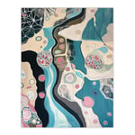 Artery8 Abstract Aquatic Life Underwater Pattern Painting Living Room Large Wall Art Poster Print Thick Paper 18X24 Inch