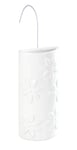 WENKO Saturateur avec motif Fleurs - Humidificateur de locaux avec décoration florale pour le radiateur, Céramique, 9 x 19.5 x 4 cm, Blanc