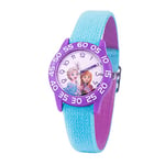 Disney Frozen Children's Analogue Quartz Watch with Nylon Strap, Blue, Blue, Strap, blue, strip