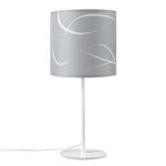 Paco Home - Lampe à Poser Table De Chevet Abat-Jour En Tissu Applique Salon Vintage Lampe de table - Blanc, Design 4 (Ø18 cm)