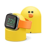 elago | LINE Friends W2 Charger Stand Compatible with All Apple Watch Series Ultra 2&1/10/9/8/SE2/7/6/SE/5/4/3/2/1 (49mm, 46mm, 45mm, 44mm, 42mm, 41mm, 40mm, 38mm), Nightstand Mode (SALLY)