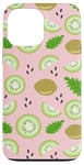 iPhone 13 Pro Max Cute Kiwi Green Fruit Slicer Seed Summer Aesthetic Pattern Case