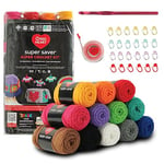 Red Heart Super Saver Super Kit de crochet avec accessoires pour tricot, crochet, travaux manuels et projets d'amigurumi