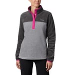 Columbia Women's Benton Springs Half Snap Pull Over Ii, Light Grey Heather/Shark, Large