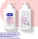 E45 Moisturising Lotion 500 ml - Dermatological Body Moisturiser Lotion - Body