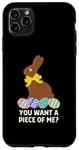 Coque pour iPhone 11 Pro Max You Want A Piece Of Me Chemise de Pâques Motif lapin chocolat