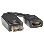 Eaton Convertisseur vidéo adaptateur DisplayPort vers HDMI, DP vers HDMI, M/F, résolution HD 1080p, câble de 15,24cm (P136-000)