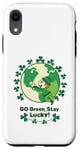 Coque pour iPhone XR Vert irlandais St Patrick - Go Green Stay Lucky