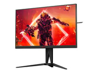 Aoc Agon Ag275qx - Ag5 Series - Led-Skärm - Spel - 27" - 2560 X 1440 Qhd @ 170 Hz - Ips - 400 Cd/M² - 1000:1 - Displayhdr 400 - 1 Ms - 2Xhdmi, 2Xdisplayport - Svart, Röd