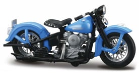 1:24 Harley Davidson Motorcykel - 1948 FL PanHead - Svart )EJKLAR/EJBILD