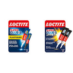 Loctite Super Glue-3 Spécial plastiques, colle forte, 4 ml & Super Glue-3 Power Gel, colle forte enrichie en caoutchouc, colle gel ultra-résistante, à séchage immédiat, lot de 2 tubes 3 g