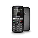 emporia E30 Téléphone mobile pour seniors, Téléphone à touches sans contrat, Téléphone portable avec bouton d'urgence, Touches extra larges, Idéal pour les personnes âgées, Utilisation facile, Noir