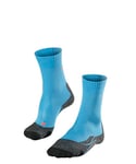 FALKE TK2 Explore W SO Paire de chaussettes de randonnée en laine anti-bulles pour femme Bleu pacifique 6691 Taille 35-36