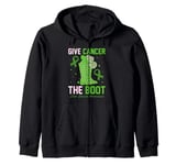 Liver cancer awareness giving a tailwind to cancer Zip Hoodie