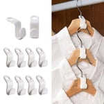 50-pack Klädhängare - Anslutningskrok - Organizer White 50-Pack