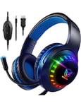 Pacrate RGB Casque Gaming pour PS4/PS5/Xbox/Nintendo Switch/PC, Casque PS5 Casque Gamer avec Micro Casque PS4 Casque Xbox Stéréo Surround Casque Switch