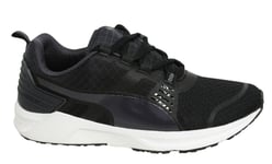 Puma Ignite XT v2 Lace Up Black Textile Womens Trainers 188985 03 X5A - Size UK 3.5