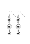 Skultuna Triple Ball Drop Earrings Silver