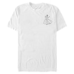 Disney Vintage Line Cinderella Organic Short Sleeve T-Shirt, White, XXL