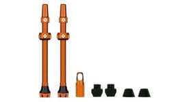 Kit de valve tubeless muc off v2  paire  80mm orange