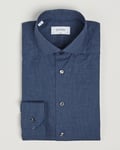 Eton Slim Fit Wrinkle Free Flannel Pepita Shirt Blue