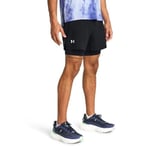 Under Armour UA Fly by 3'' Shorts, Black/White/Reflective, XXL