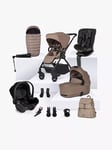 Silver Cross Dune 2 Pushchair, Carrycot & Accessories with Motion All Size 2 i-Size and Dream i-Size Car Seats with Base Bundle, Mocha/Black