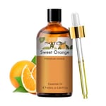 PHATOIL Huile Essentielle Orange Douce 100 ml, Huile Essentielle Pure Naturelle pour Diffuseur, Huile d'Orange pour Aromathérapie Humidificateur