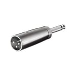 Goobay 27452 Adaptateur XLR, Prise Jack AUX 6, 35 mm Mâle Mono Vers Mâle XLR