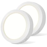 Aigostar Plafonnier LED, 18W equivalent 175W, Plafonnier Chambre Haute Luminosité Lumière Naturelle 4000K, Lampe Plafonnier Applicable à Salle de Bain Salon Cuisine Garage Intérieur Ø17.4cm,2pcs