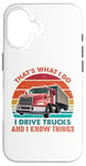 Coque pour iPhone 16 Camionneur drôle Humour Sarcastique Camionneur Big Rigs