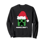 Minecraft Christmas Creeper Santa Hat Sweatshirt