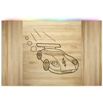 Tête de lit enfant – Voiture - Bois massif. Éclairage led. 70X100 - Bois