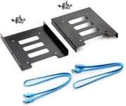 Support De Disque Dur Ssd 2,5""À 3,5""Single Drive,2 Pack+Blue Sata Iii Cables