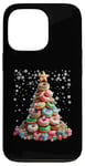 Coque pour iPhone 13 Pro Lumières de sapin de Noël amusantes en forme de donuts