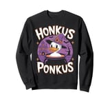 Honkus Ponkus Funny Duck Witch Halloween Magic Sweatshirt