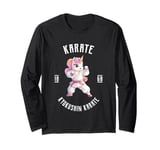 Cute Karate Unicorn Girl Long Sleeve T-Shirt