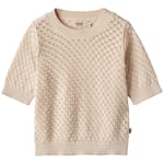 Wheat Alva Kortermet Strikket Topp Sandshell | Beige | 104 cm