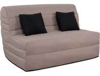 Canapé lit Alix BZ 140 mousse 35 kg couette taupe