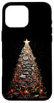 Coque pour iPhone 16 Pro Max Arbre de Noël Pièces de voiture et camion Mécanicien Garage Homme